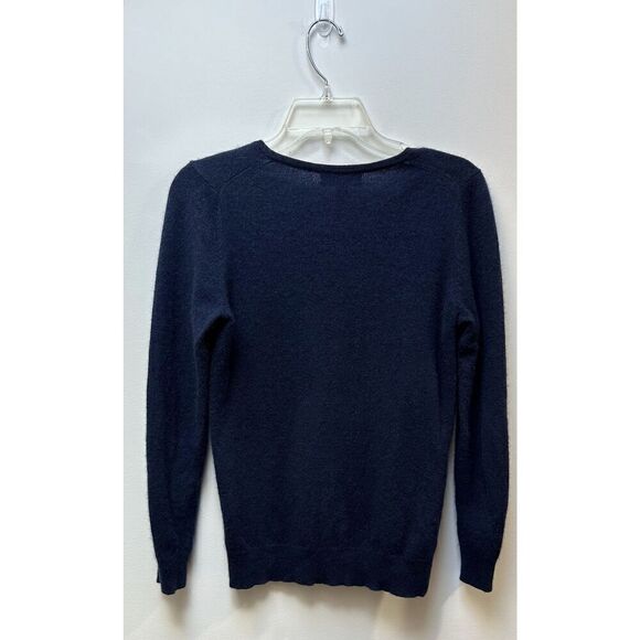 Cashmere Charter Club luxury navy blue v-neck sweater size Small. #6-1522 - Picture 5 of 5